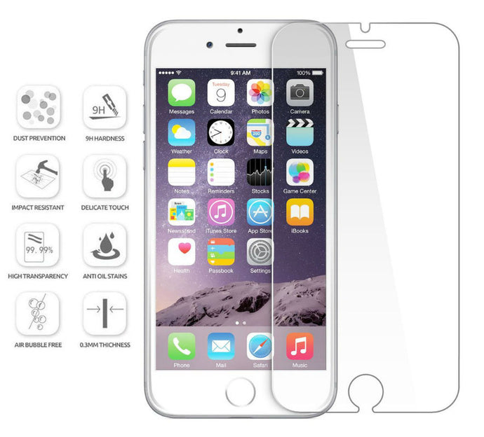 Tempered Glass Screen Protector Apple iPhone 6, 6 Plus, 6s, or 6s Plus - BingBongBoom
